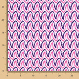 Lycra Mate Fina Ondas Fucsia - Ribes y Casals