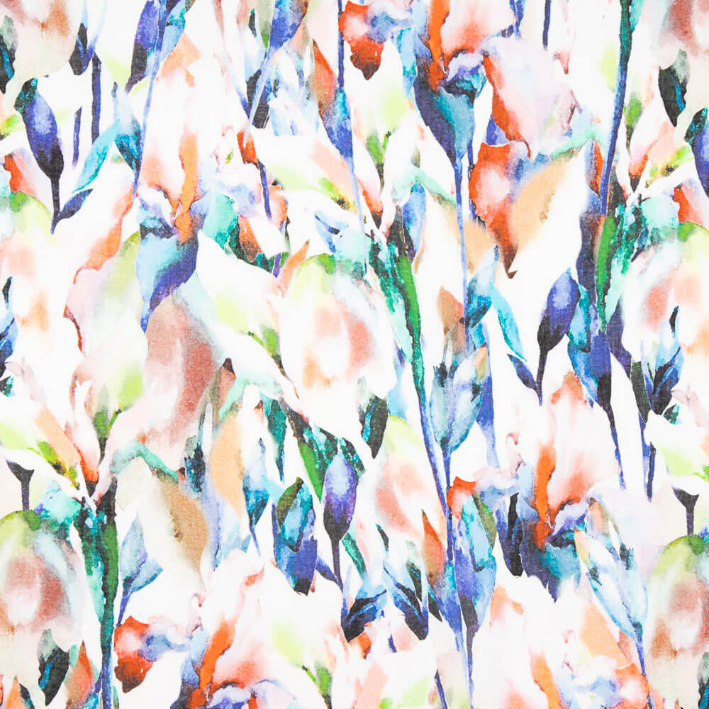 Multicolored Mottled Viscose Fabric - Ribes y Casals