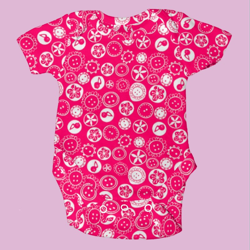 Jersey Kids Buttons Fuchsia - Ribes y Casals