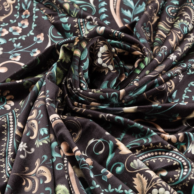 Velvet Baroque Print Black - Ribes y Casals