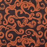 Printed Velvet Fabric Spirals Orange - Ribes y Casals