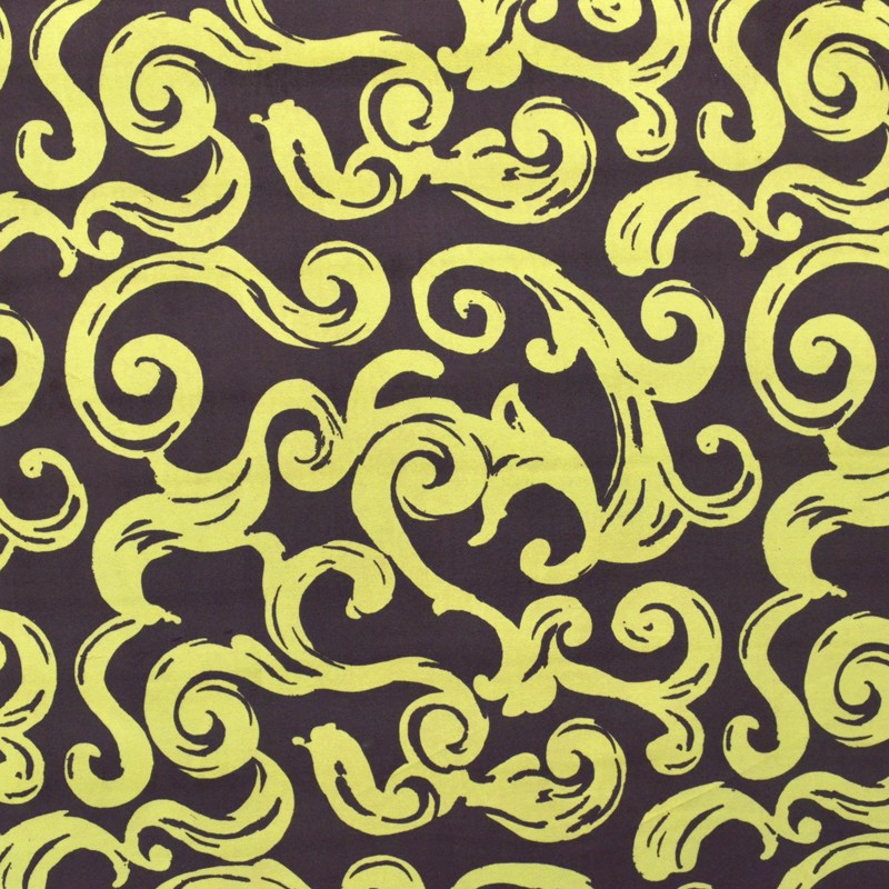 Printed Velvet Fabric Spirals Pistachio - Ribes y Casals
