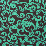 Printed Velvet Fabric Spirals Turquoise - Ribes y Casals