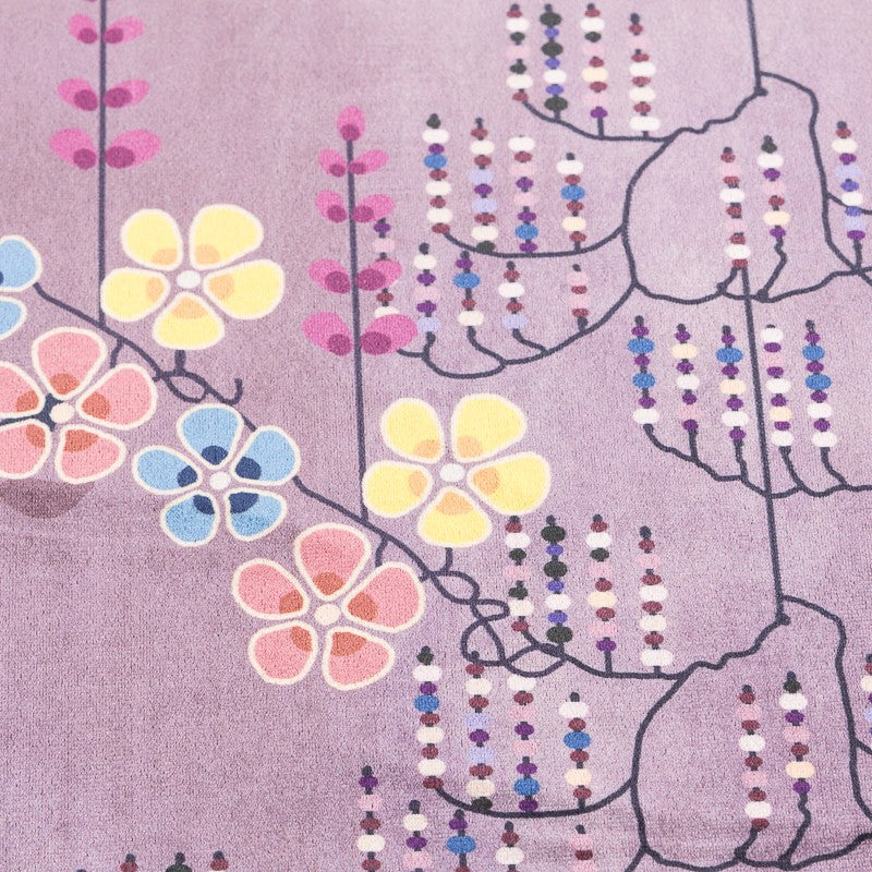 Printed Velvet Flower Purple - Ribes y Casals