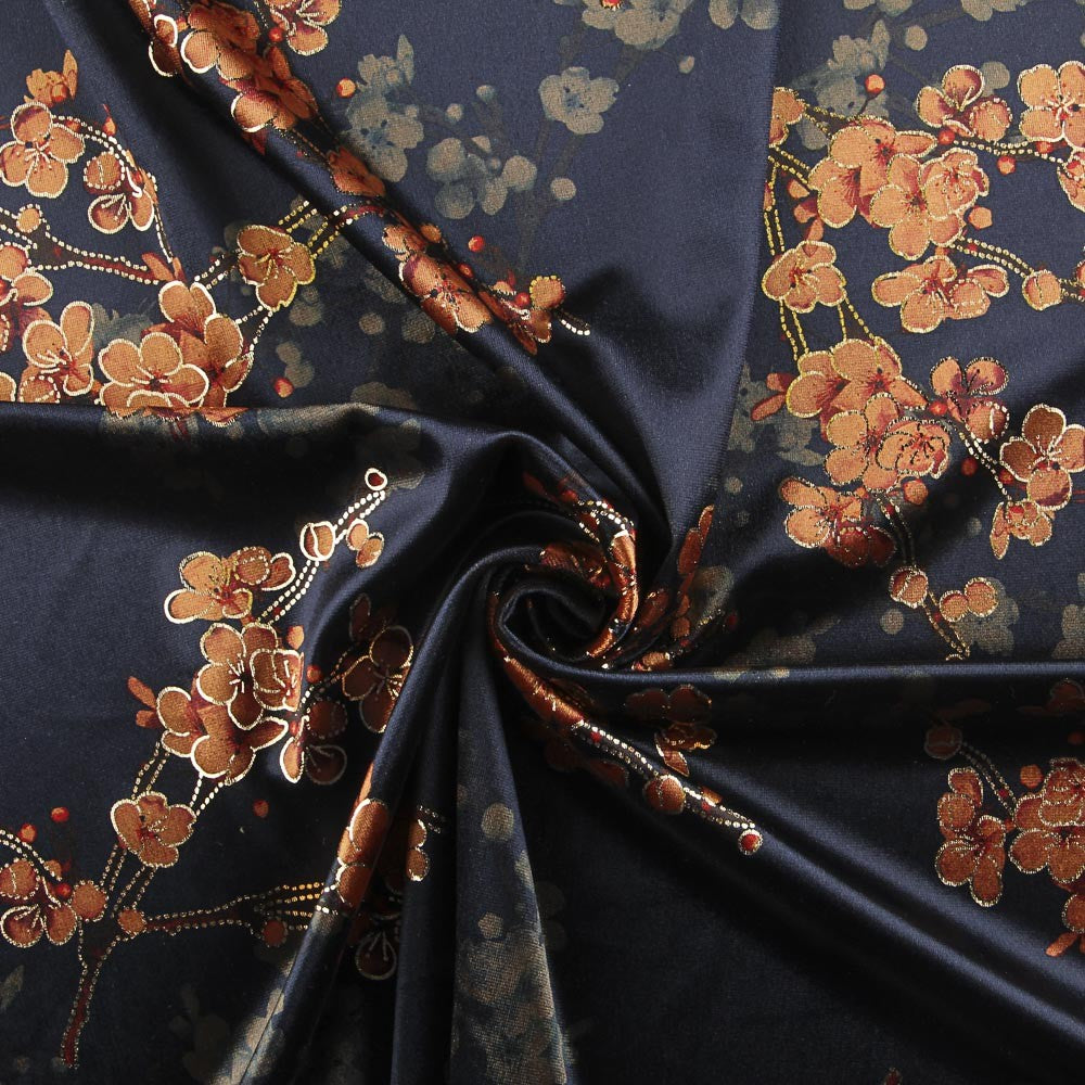 Blue Florencia Lurex Velvet - Ribes y Casals