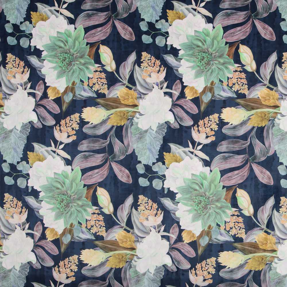 Resistant Velvet Canvas Blue Tropical - Ribes y Casals