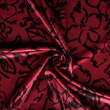 Stretch Velvet Floral Bicolore Garnet - Ribes y Casals