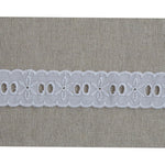 Embroidered Tape White 27mm - Ribes y Casals