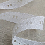 Embroidered Tape White 27mm - Ribes y Casals
