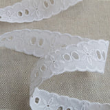Embroidered Tape White 27mm - Ribes y Casals