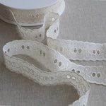 Embroidered Tape Ecru 27mm - Ribes y Casals