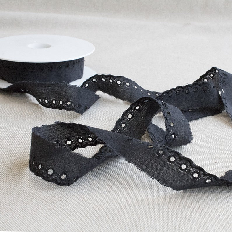 Embroidered Tape Navy 25mm - Ribes y Casals