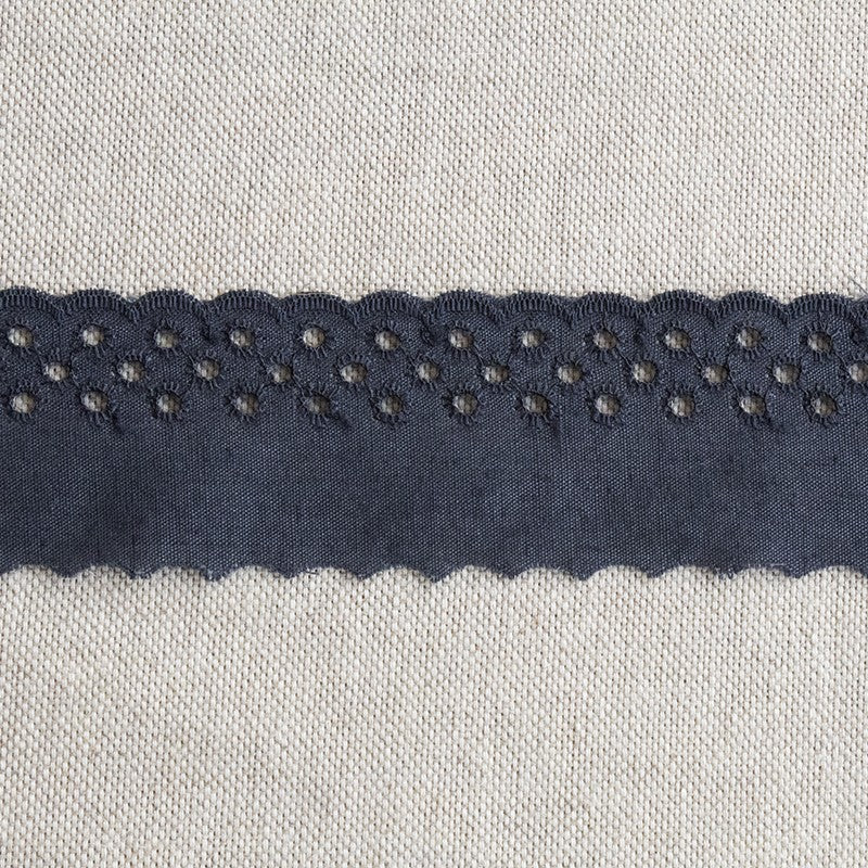 Embroidered Tape Navy 37mm - Ribes y Casals