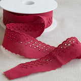 Embroidered Tape Red 37mm - Ribes y Casals