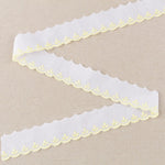 Batiste strip White Yellow 3.5cm - Ribes y Casals