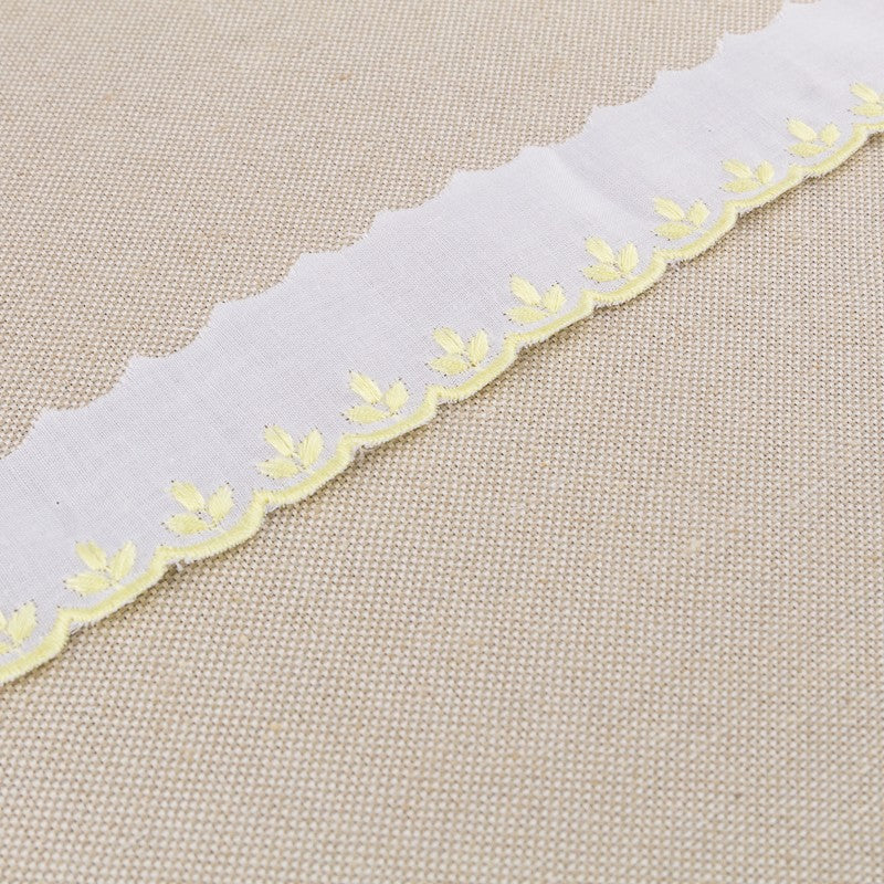 Batiste strip White Yellow 3.5cm - Ribes y Casals