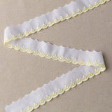 Batiste strip White Yellow 3.5cm - Ribes y Casals