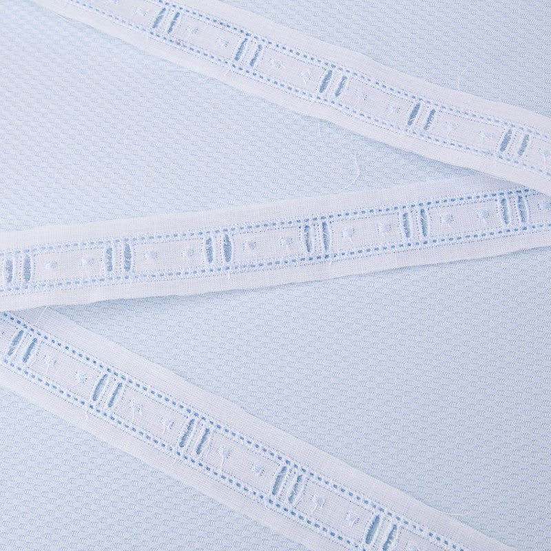 Batiste strip White y Blue 2,5cm - Ribes y Casals