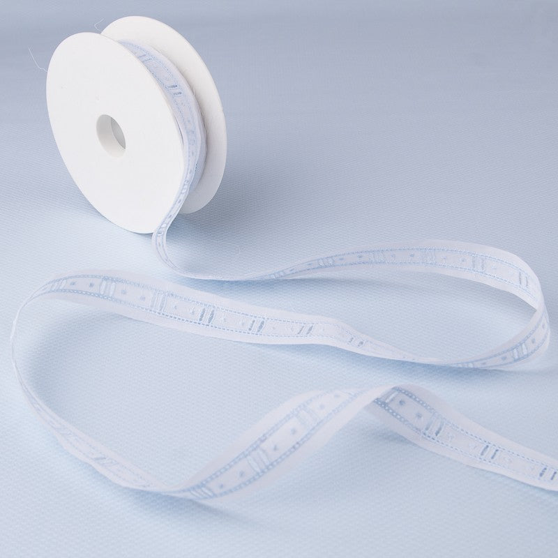 Batiste strip White y Blue 2,5cm - Ribes y Casals