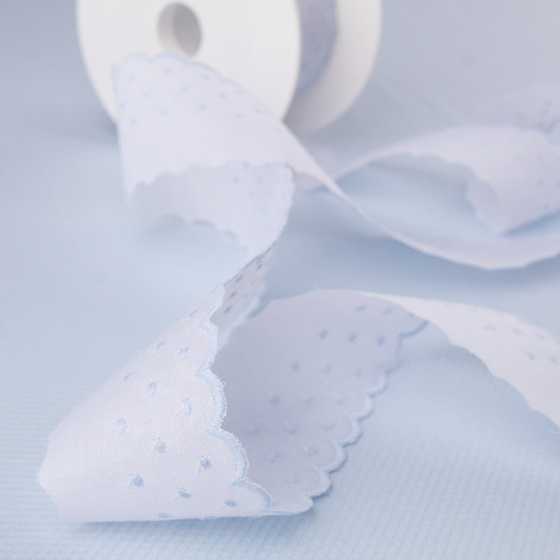 Batiste strip White y Blue 3cm - Ribes y Casals