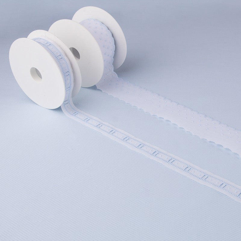 Batiste strip White y Blue 3cm - Ribes y Casals