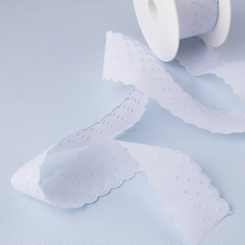 Batiste strip White y Blue 3cm - Ribes y Casals