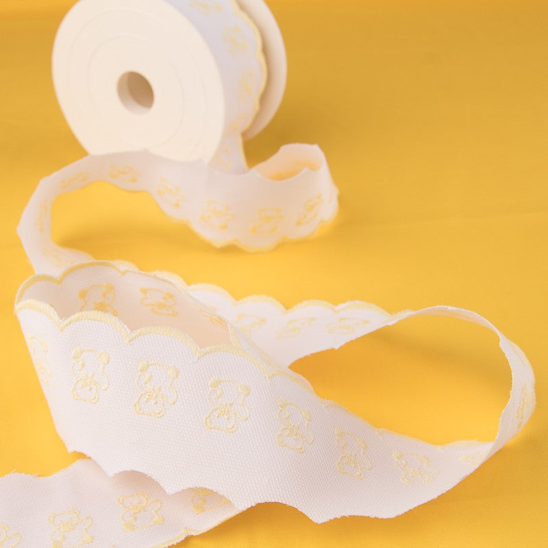 Pique strip White Yellow 6,5cm - Ribes y Casals