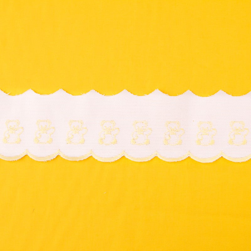 Pique strip White Yellow 6,5cm - Ribes y Casals