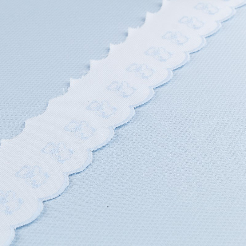 Pique strip White Blue 6,5cm - Ribes y Casals