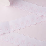 Pique strip White Pink 6,5cm - Ribes y Casals