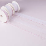 Pique strip White Pink 6,5cm - Ribes y Casals
