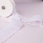 Pique strip White Pink 6,5cm - Ribes y Casals