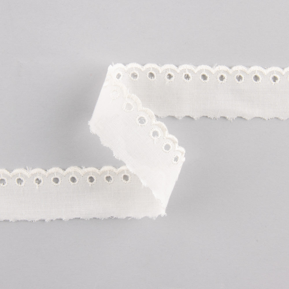 Embroidered Cotton Ribbon 2.5cm - Ribes y Casals