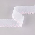 Batiste strip White Pink 3.5cm - Ribes y Casals