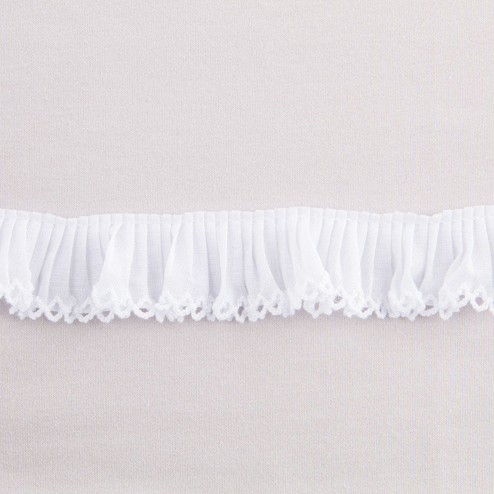 Cinta Plisada Piquillo Garrucha 3cm Blanco - Ribes y Casals