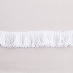 Cinta Plisada Piquillo Garrucha 3cm Blanco - Ribes y Casals