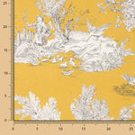 Toile de Jouy Cotton Canvas – Yellow Background - Ribes y Casals