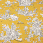 Toile de Jouy Cotton Canvas – Yellow Background - Ribes y Casals