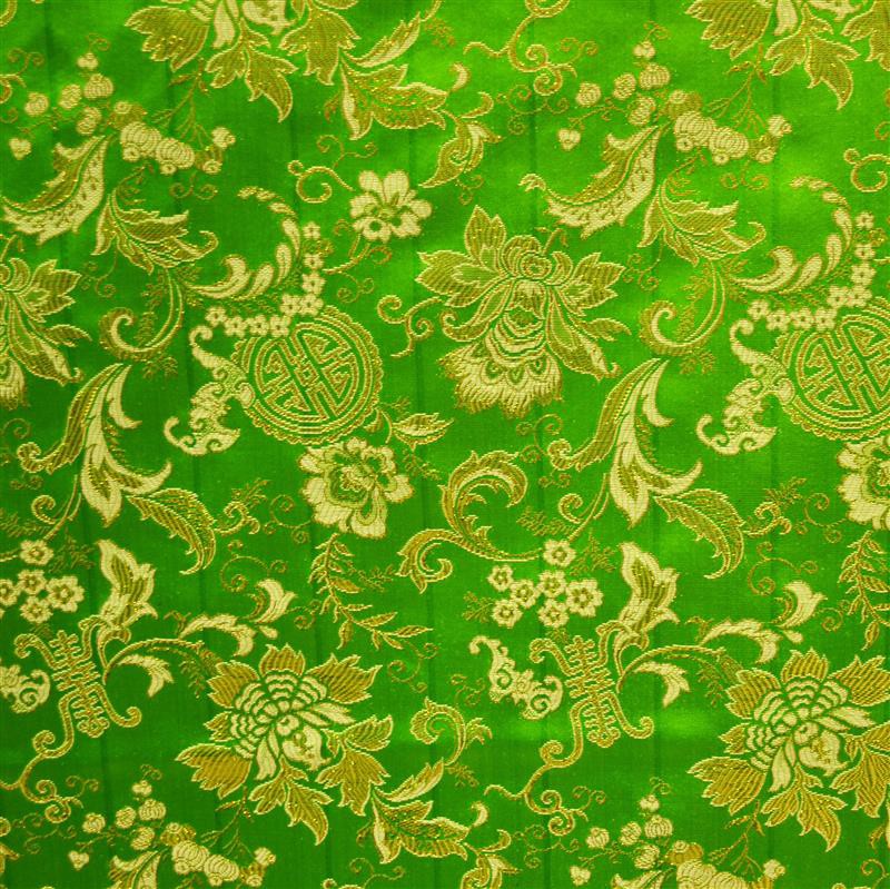 Topaz Brocade Flower Ground Green - Ribes y Casals