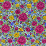 Trozo Patchwork Liberty Flor Azul - Ribes y Casals
