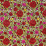 Trozo Patchwork Liberty Rosas Turquesa - Ribes y Casals