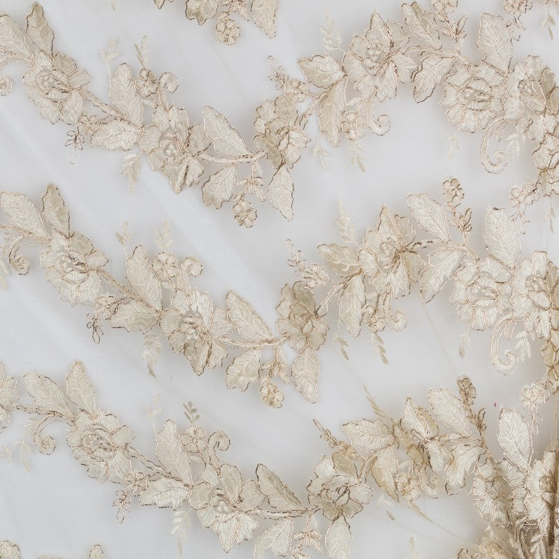 Reembroidered Tulle Ecru - Ribes y Casals
