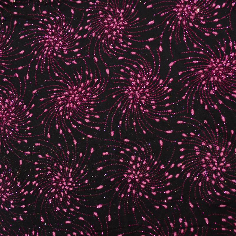 Tul Fancy Glitter Black Pink - Ribes y Casals
