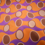 Lycra tulle circles and waves Orange - Ribes y Casals