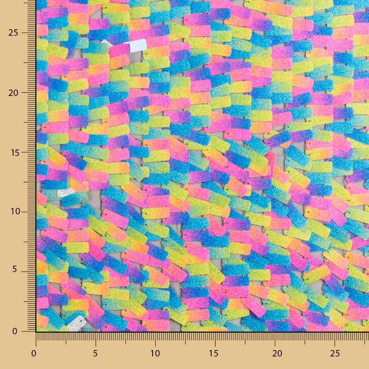 Tulle Rectangular Sequin Colors - Ribes y Casals