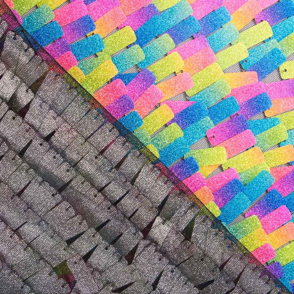 Tulle Rectangular Sequin Colors - Ribes y Casals