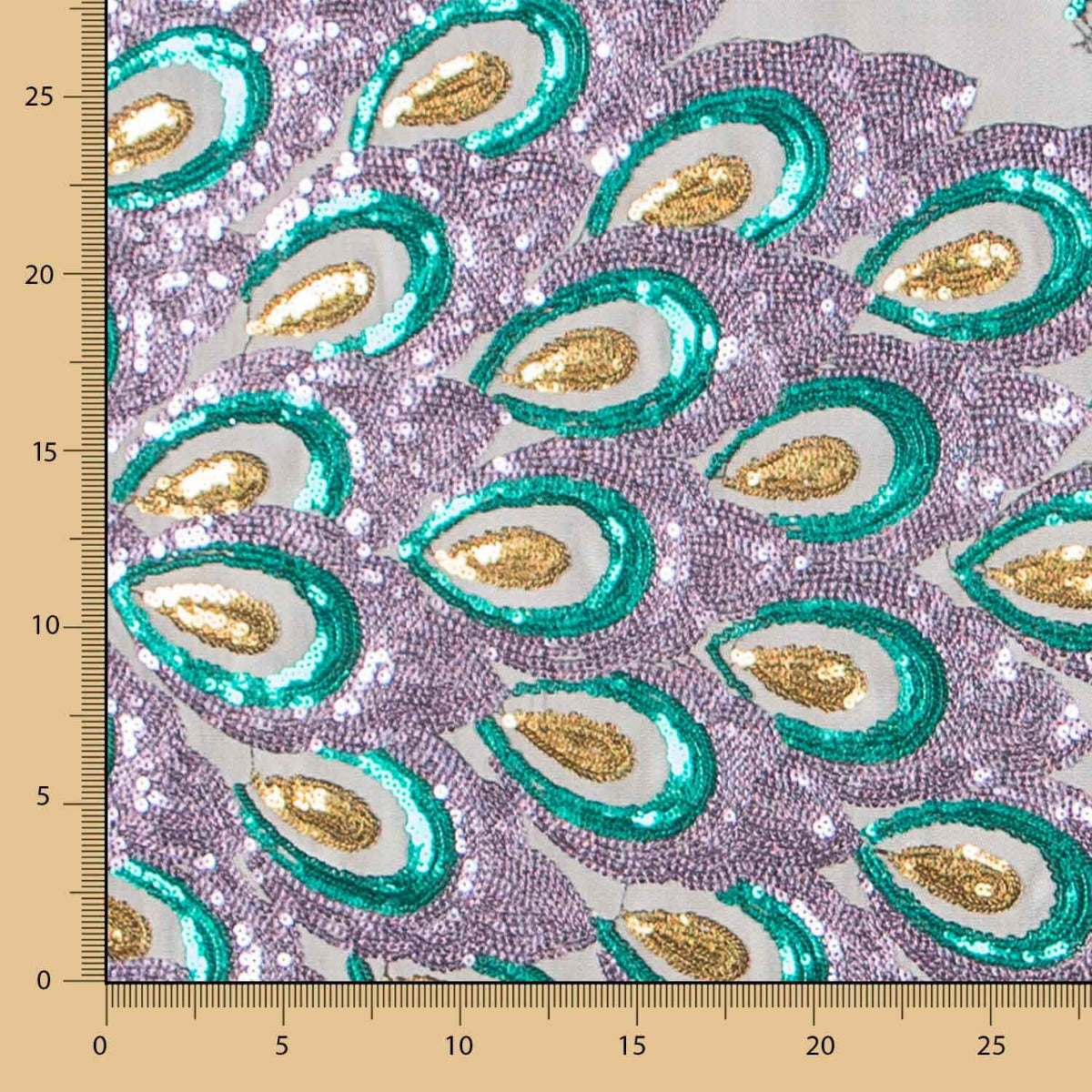 Tulle Fancy Sequins Royal Mauve - Ribes y Casals