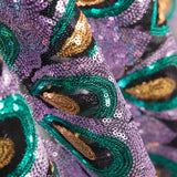 Tulle Fancy Sequins Royal Mauve - Ribes y Casals