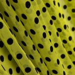 Lime Green Flocking Lycra Tulle - Ribes y Casals