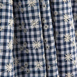 Vichy Swiss Embroidered Seersucker Navy - Ribes y Casals